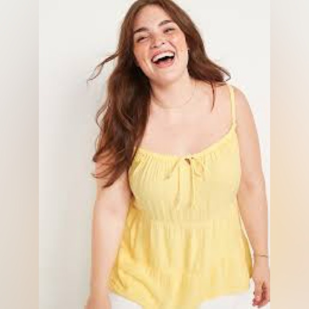 NWT OLD NAVY Lychee Yellow Tank Top Size 3X